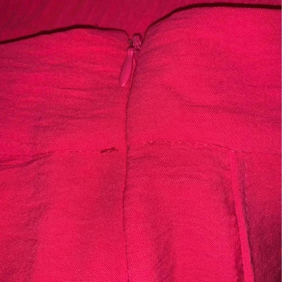 NWT SHEIN VCAY Wide Leg Pants Chiffon Bright Pink Size XL Palazzo Pockets NEW - Picture 8 of 11